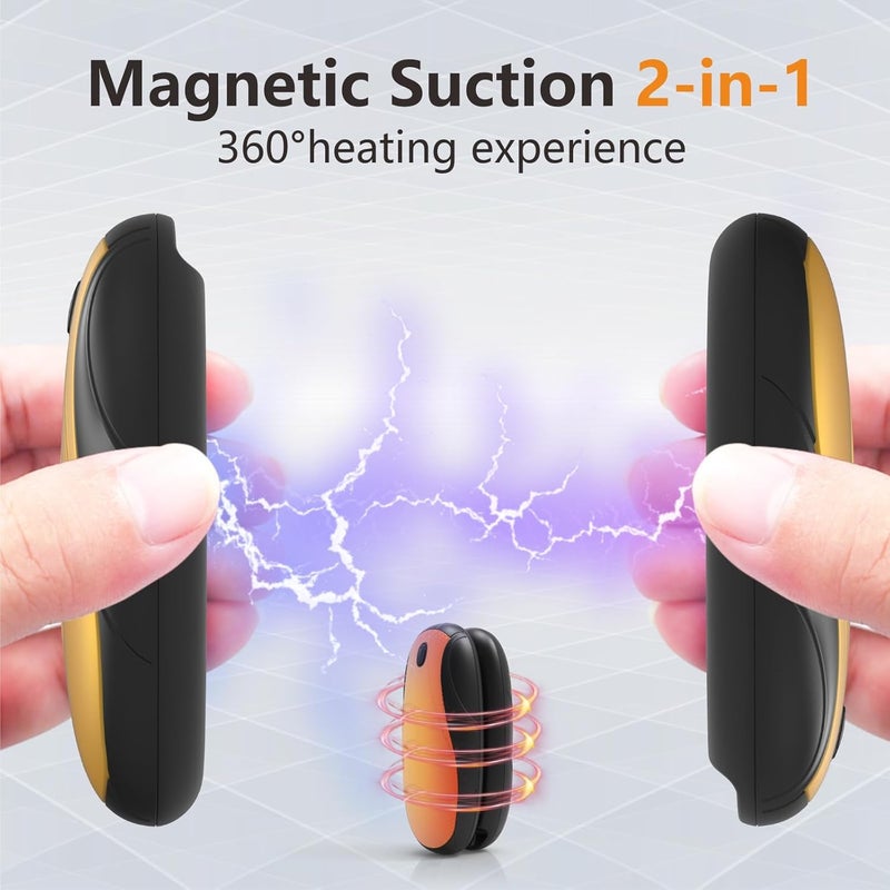 Yuegit Hand Warmers Rechargeable 2Pack,14000mAh Electric Hand Warmers with Charging Case,Quick Charge Portable Heater,Gifts for Christmas,Winter,Outdoor,Camping,Hunting Accessories - Image 4
